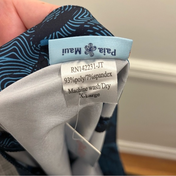 NWT Rip Skirt XL Maui Moonlight blue hibiscus flowers palms - Picture 9 of 10